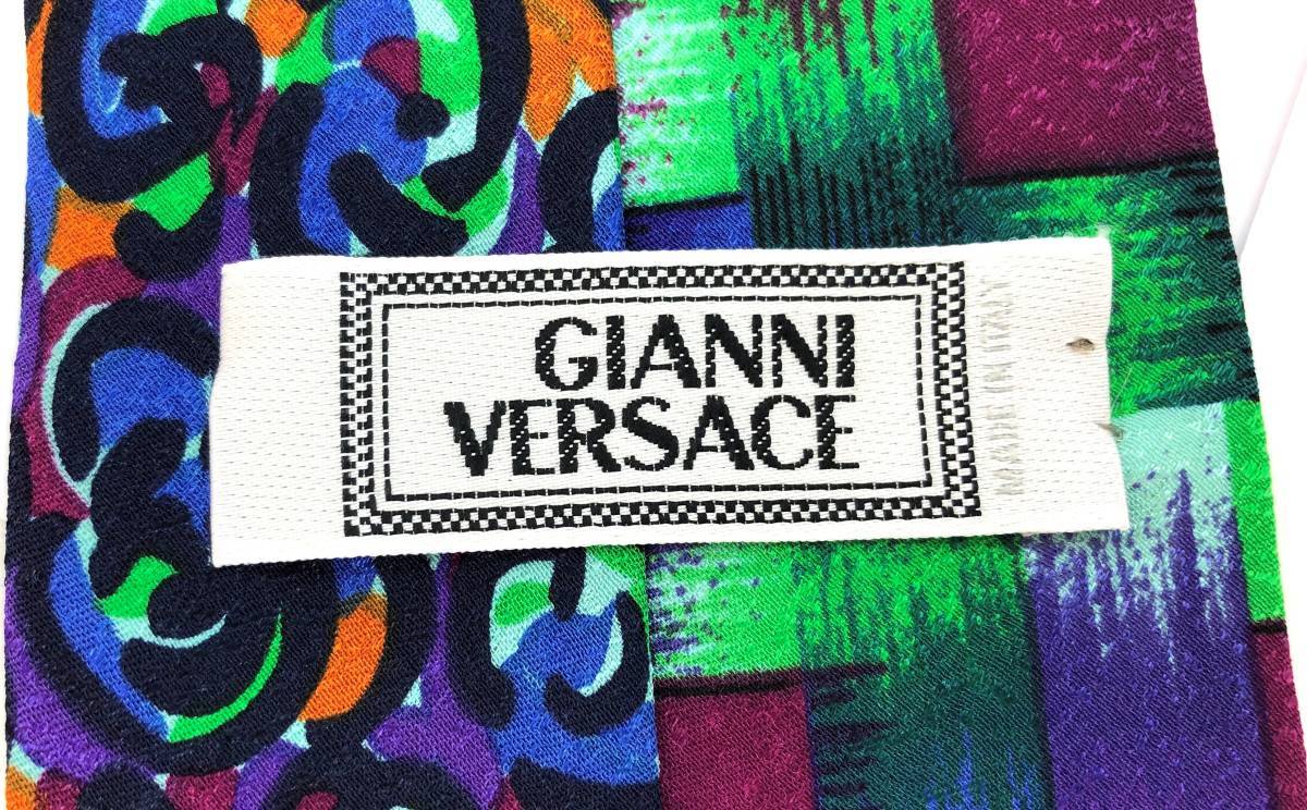  beautiful goods *GIANNI VERSACE Gianni Versace * necktie silk N-2