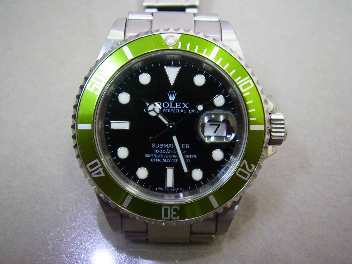 △※ROLEX ロレックス サブマリーナ 16610LV デイト M番 グリーン ライム ら行 | omalleybuilders.com