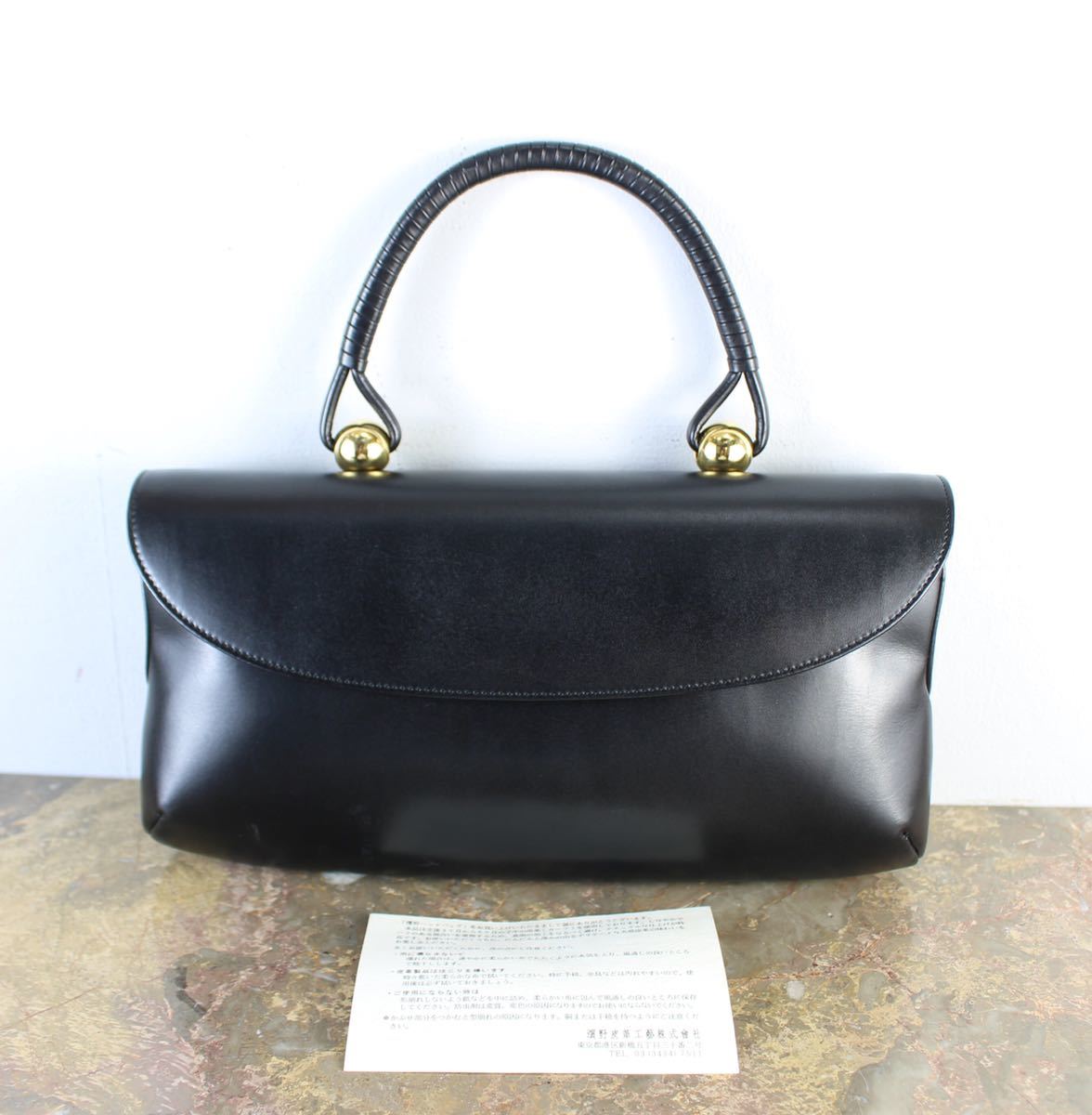 HAMANO LEATHER FORMAL HAND BAG MADE IN JAPAN/濱野レザーフォーマルハンドバッグ