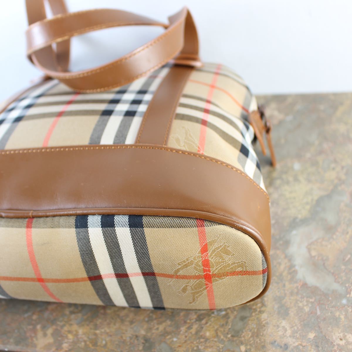 BURBERRYS CHECK PATTERNED TOTE BAG/バーバリーズチェック柄トート