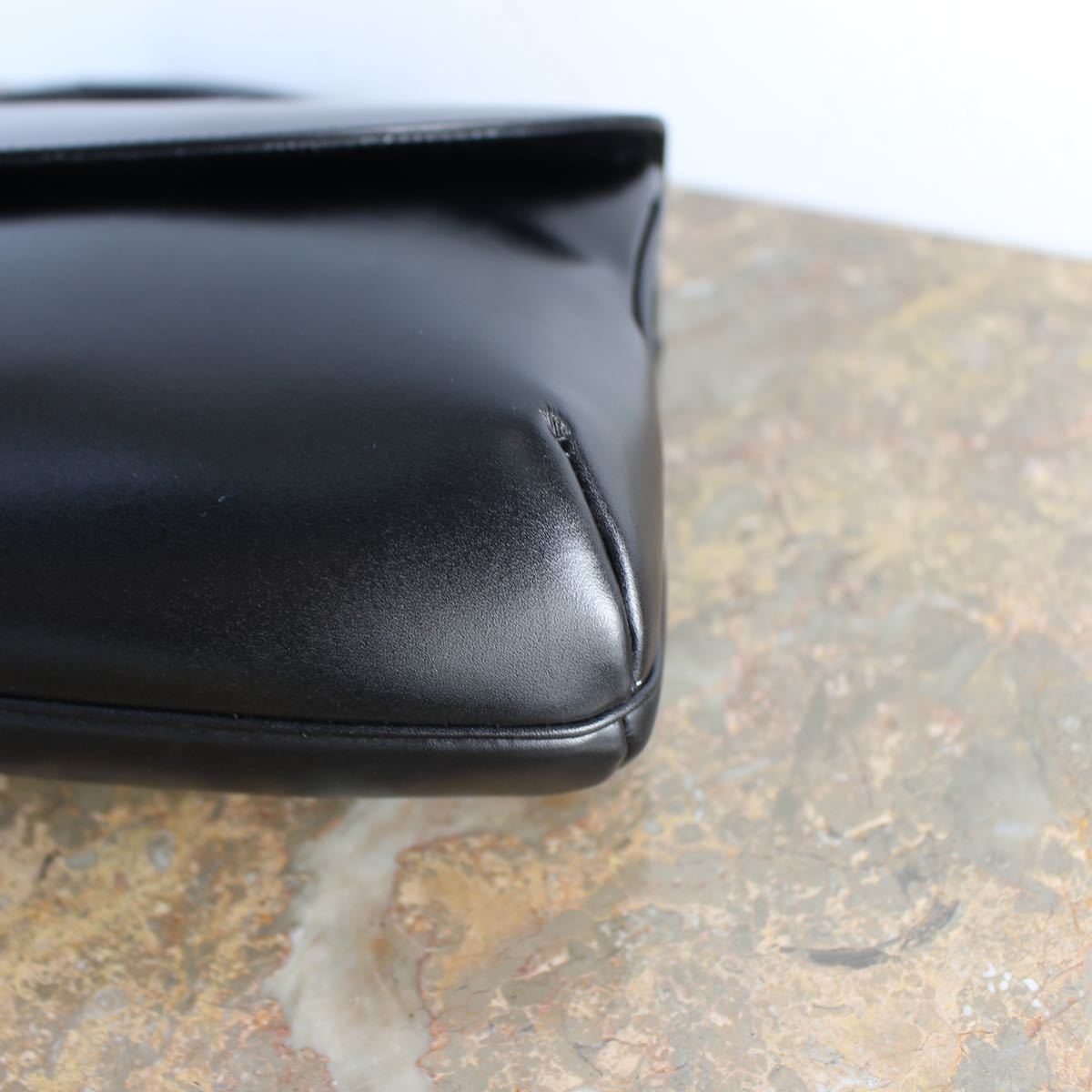 HAMANO LEATHER FORMAL HAND BAG MADE IN JAPAN/濱野レザーフォーマルハンドバッグ_画像6