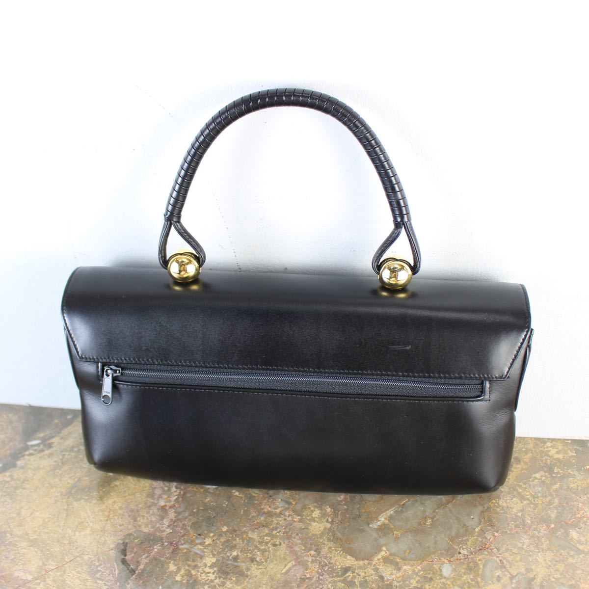 HAMANO LEATHER FORMAL HAND BAG MADE IN JAPAN/濱野レザーフォーマルハンドバッグ_画像4