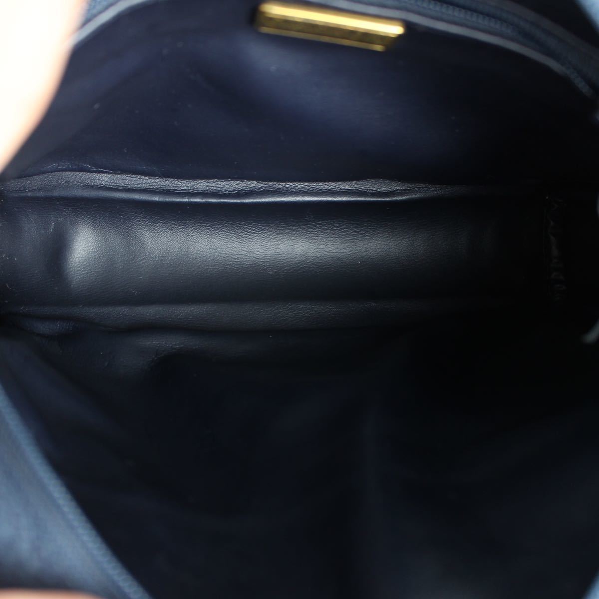 Christian Dior LOGO LEATHER SHOULDER BAG MADE IN FRANCE