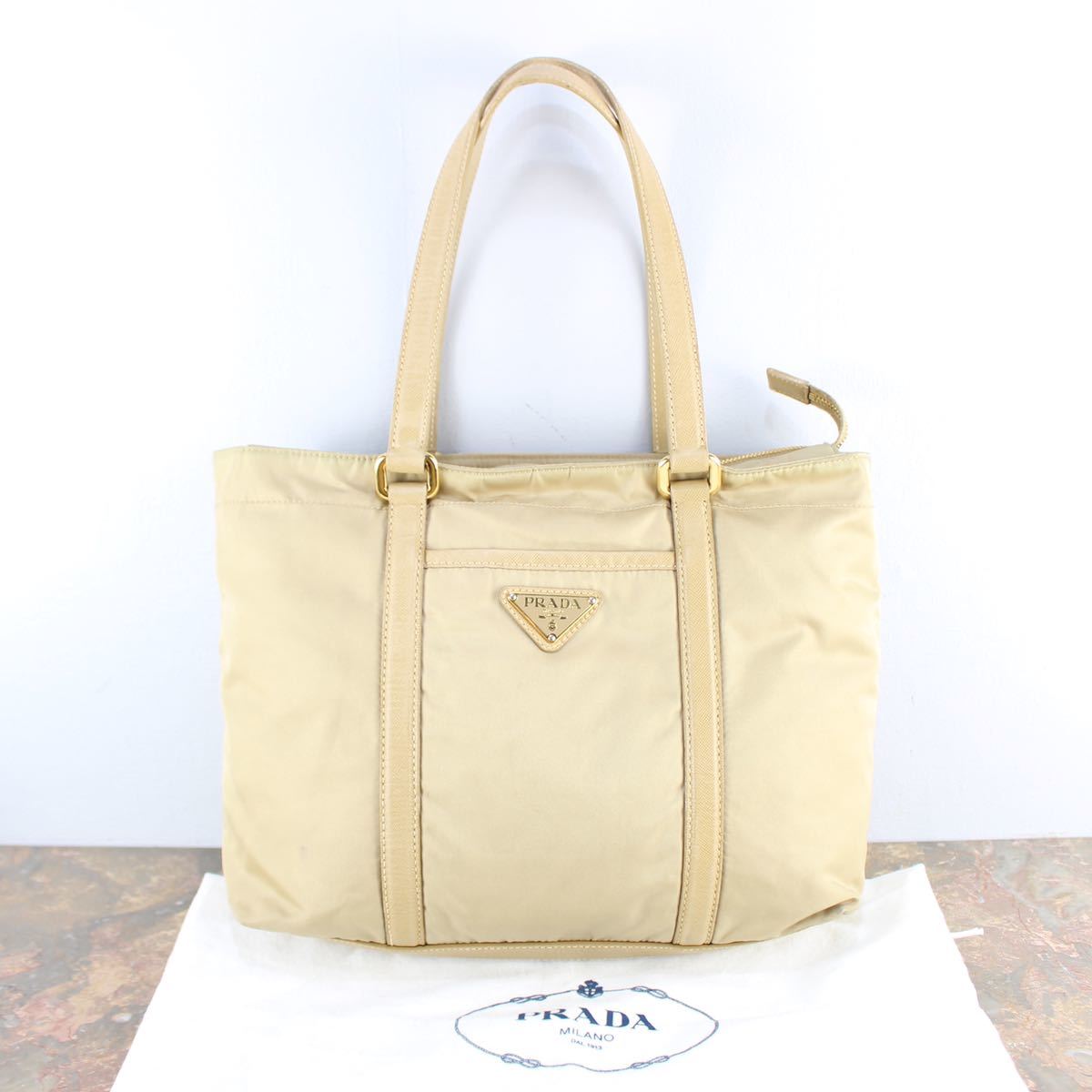 PRADA LOGO NYLON LEATHER TOTE BAG MADE IN ITALY/プラダロゴナイロンレザートートバッグ