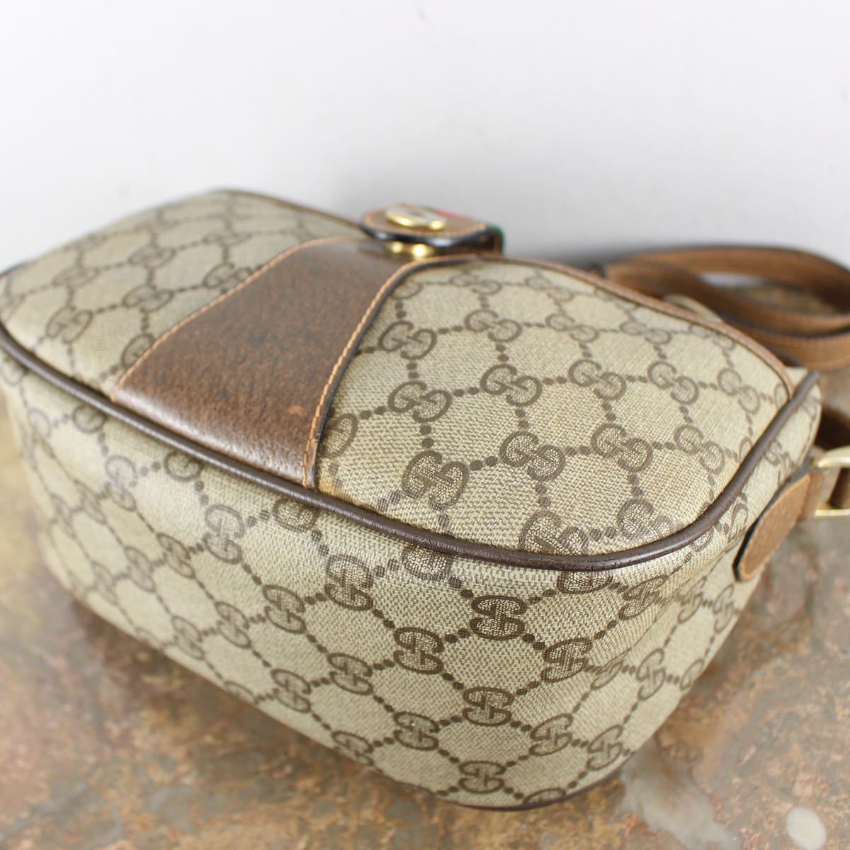 OLD GUCCI GG PATTERNED SHERRY LINE SHOULDER BAG MADE IN ITALY/オールドグッチGG柄シェリーラインショルダーバッグ