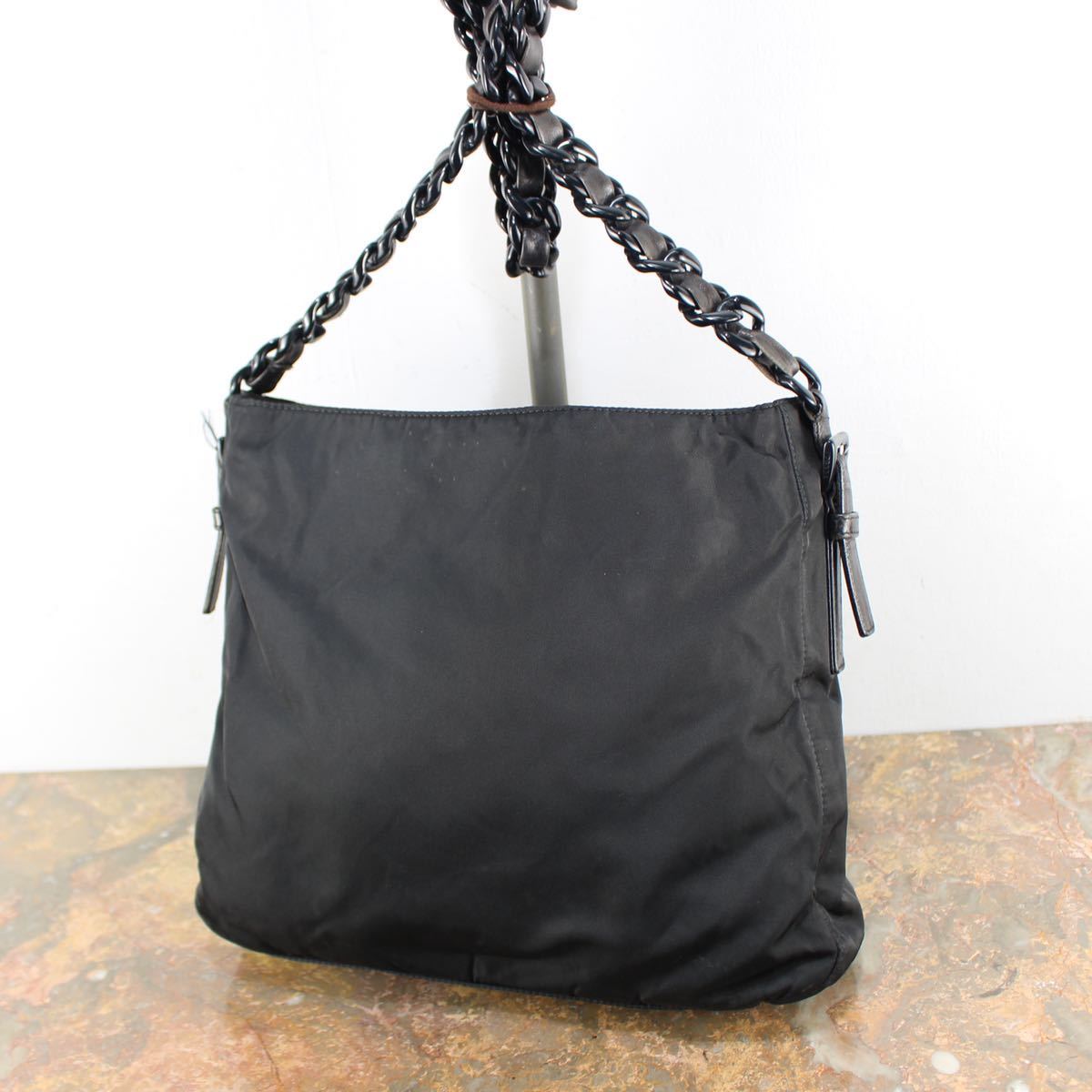 PRADA NYLON CHAIN SHOULDER BAG MADE IN ITALY/プラダナイロン