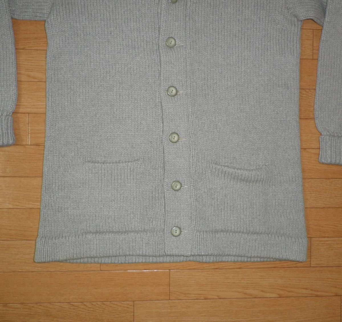 *30\'s shawl color cardigan Vintage gray | 10s 20s 30s 40s eyelet wool Vintage vintage