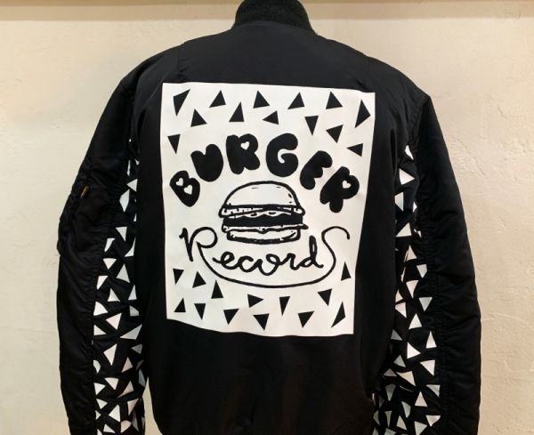 L17★ X-girl × アルファ(ALPHA INDUSTRIES)ハンバーガー BURGER RECODRS MA-1 バーガーレコーズ コラボ サイズ1(XS) ★_画像1