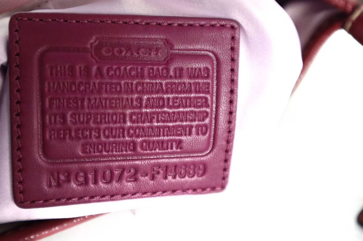 美品 COACH コーチ チャーム付き ショルダーバッグ レディース
