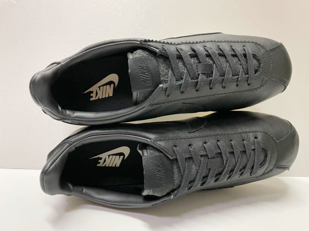 美品!! 限定!! 18年 NIKE CLASSIC CORTEZ PREMIUM BLACK/BLACK ナイキ クラシック コルテッツ プレミアム ブラック レザー us 10.5 JP 28.5_画像7