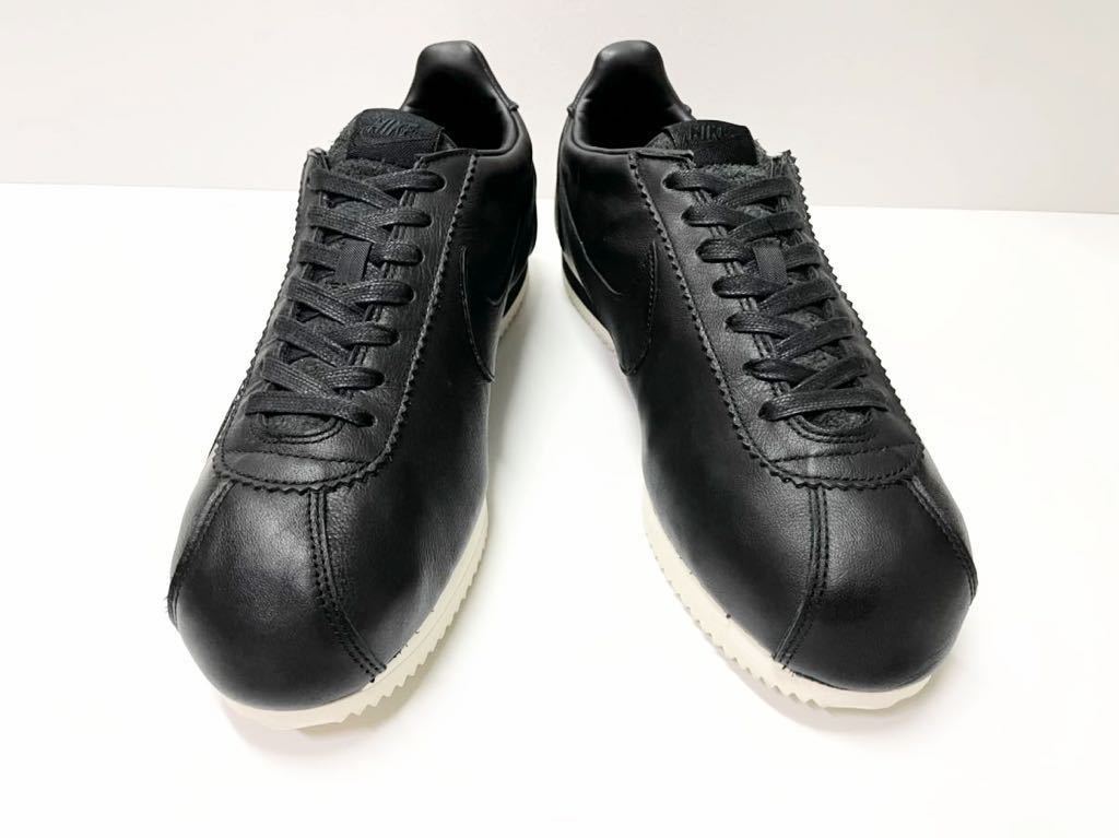 美品!! 限定!! 18年 NIKE CLASSIC CORTEZ PREMIUM BLACK/BLACK ナイキ クラシック コルテッツ プレミアム ブラック レザー us 10.5 JP 28.5_画像4