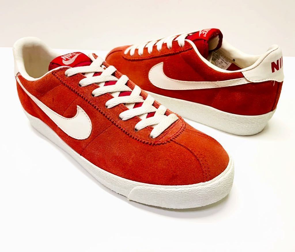 デッド!! 希少 新品 94年製 NIKE BRUIN SUEDE ナイキ ブルイン スエード ビンテージ 赤 × 白 us 8 JP 26 ヴィンテージ レアカラー_画像1