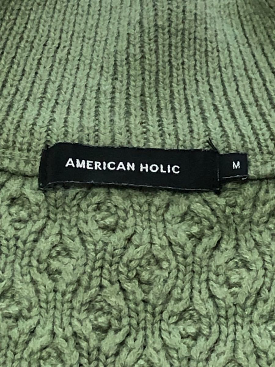 AMERICAN HOLIC アメリカンホリック　ハイネックケーブルニットプルオーバー