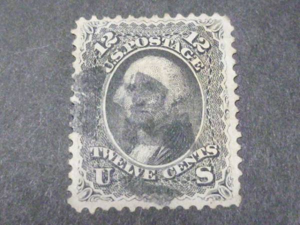 L121　アメリカ 切手 1861年～ SC #69 12c 【SC評価 $100】 使用済 VF