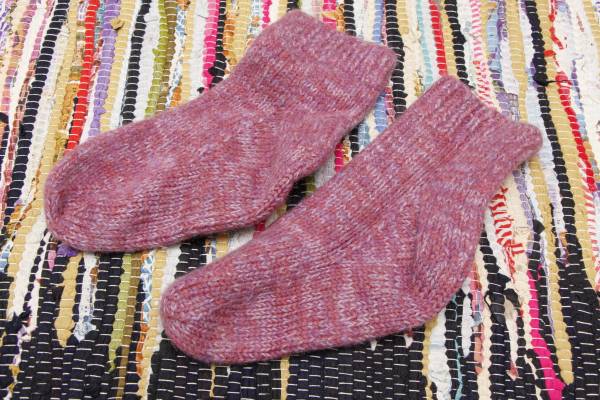 防寒 毛糸のソックス ウール100％靴下・手編みのカバーソックス ウールソックス_画像1