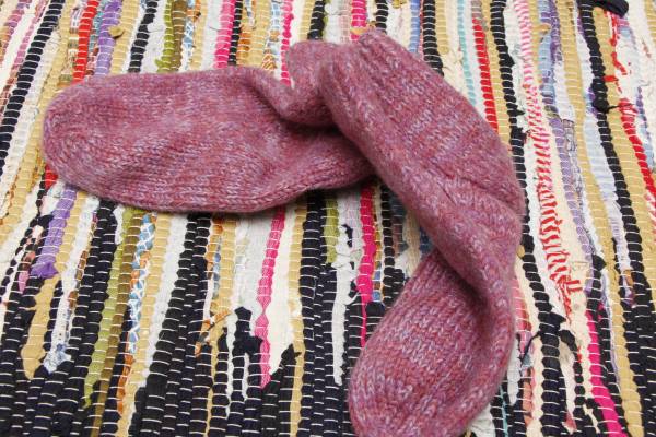 防寒 毛糸のソックス ウール100％靴下・手編みのカバーソックス ウールソックス_画像2