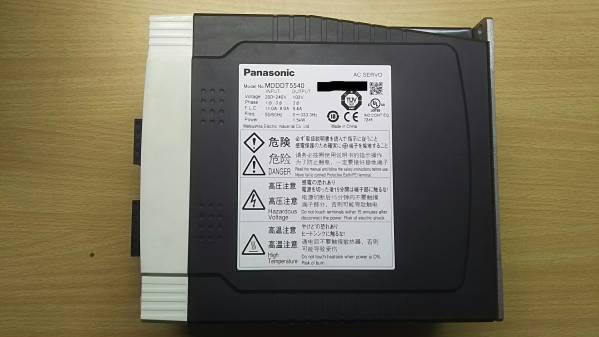 T50-11 Panasonic MDDDT5540 ACサーボアンプ 1.5kw 中古保管品_画像2