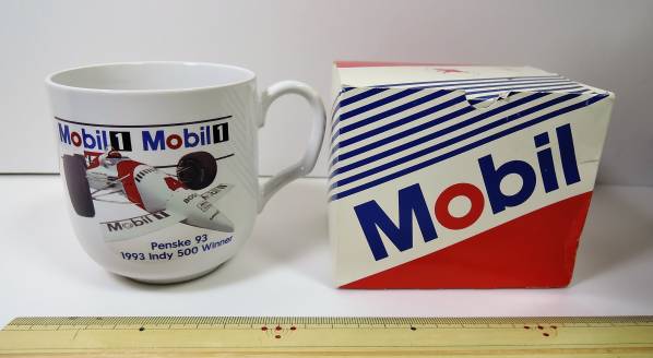 F01■モービル石油　Mobil１　マグカップ　1993年インディー500優勝記念■_画像1