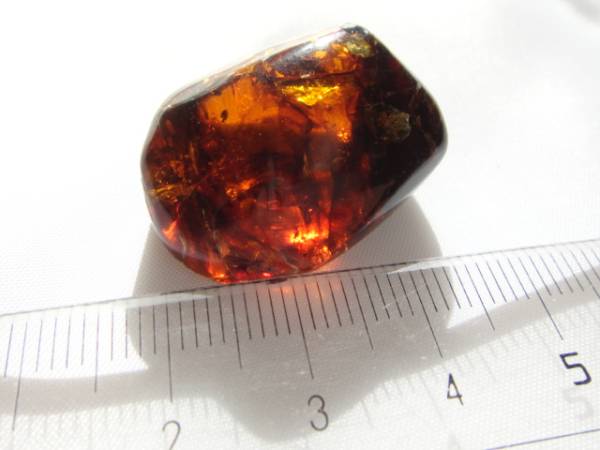 天然石　撫順琥珀、アンバー　原石　タンブル　約6.2g、31ct　B005_画像1