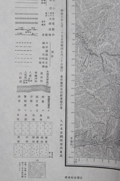 【文明館】昭和6年「男體山」古地図紙物FF4_画像3