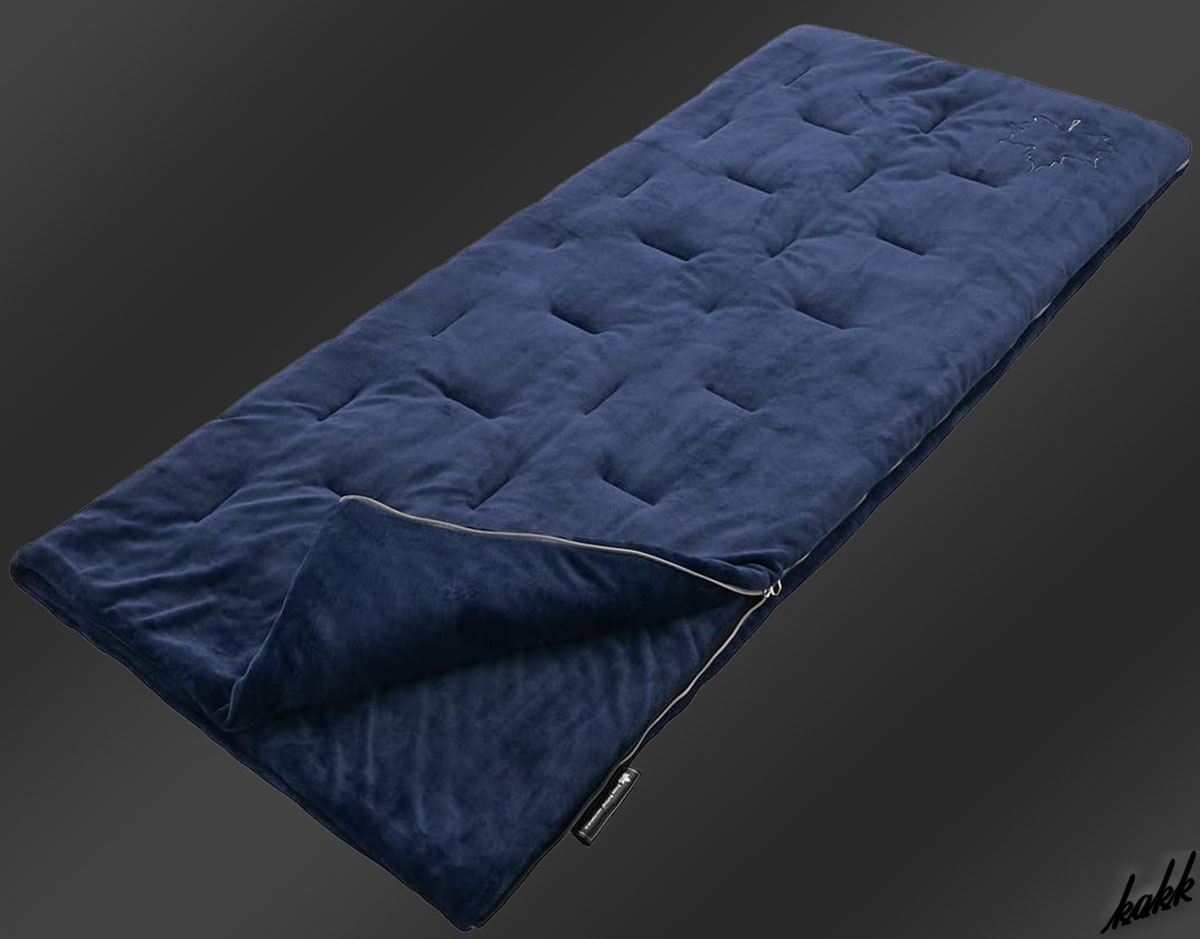 【柔らかフランネル】 シュラフ 寝袋 封筒型 丸洗いOK コンパクト収納 軽量 あったかい 毛布 キャンプ アウトドア 防災 ブルー