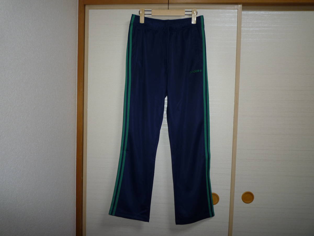 アディダス ジャージパンツ 紺×緑 Lサイズ