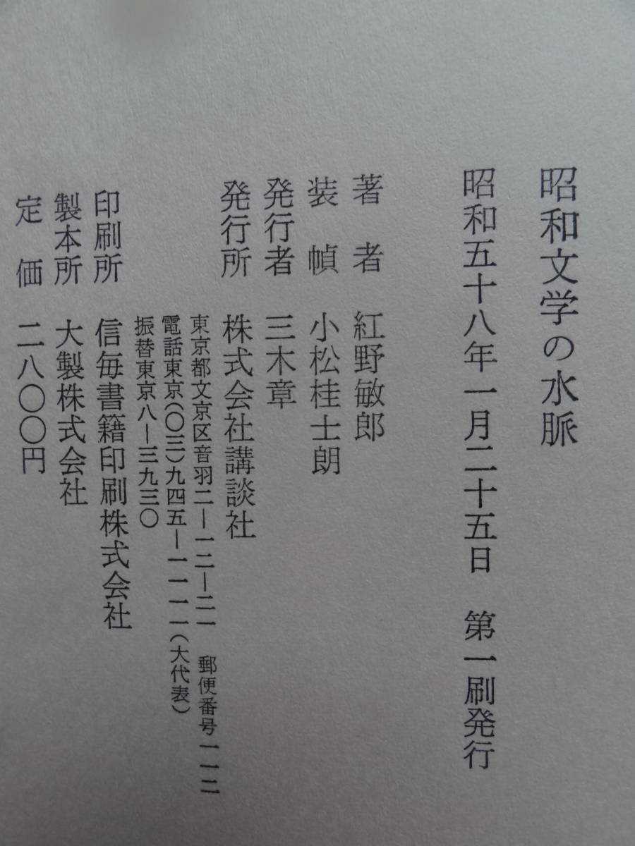 昭和文学の水脈　＜昭和10年前後の文学＞ 紅野敏郎:著 　講談社　昭和58年　渋川驍 野口冨士男　豊田三郎　平野謙　本多秋五　荒正人ほか_画像9