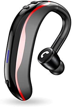 レッド Bluetoothヘッドセット Bluetooth 5.0 ワイヤレスイヤホン 片耳 左右耳兼用 耳掛け型 180&de_画像1