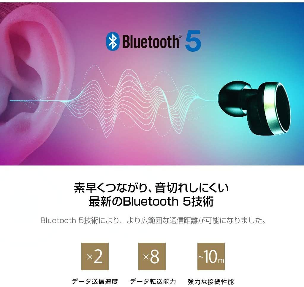 新品 パッドメイト PaMu Scroll Plus ワイヤレスイヤホン 充電レシーバー Sakura 6時間 防水 Bluetooth5 Qualcommチップ搭載 ピンク