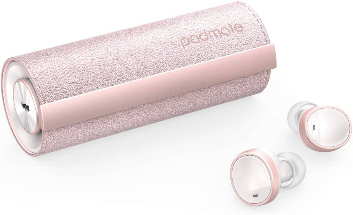 新品 パッドメイト PaMu Scroll Plus ワイヤレスイヤホン 充電レシーバー Sakura 6時間 防水 Bluetooth5 Qualcommチップ搭載 ピンク