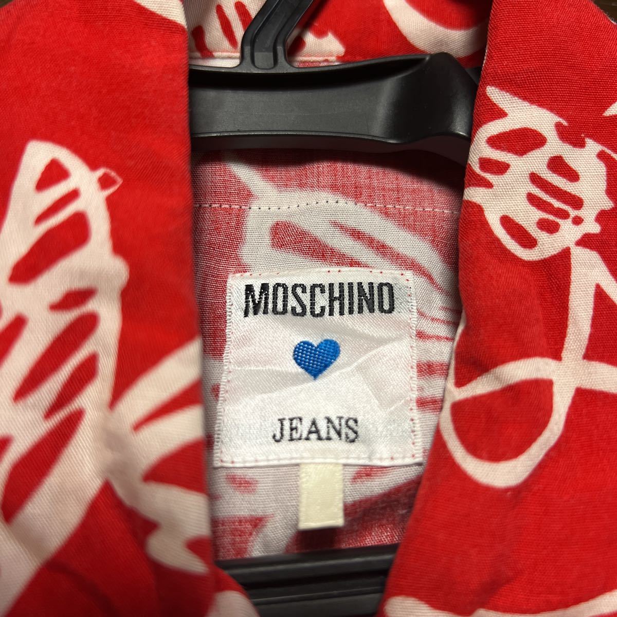 MOSCHINO JEANS モスキーノ レーヨンシャツ 花柄 半袖シャツ_画像5