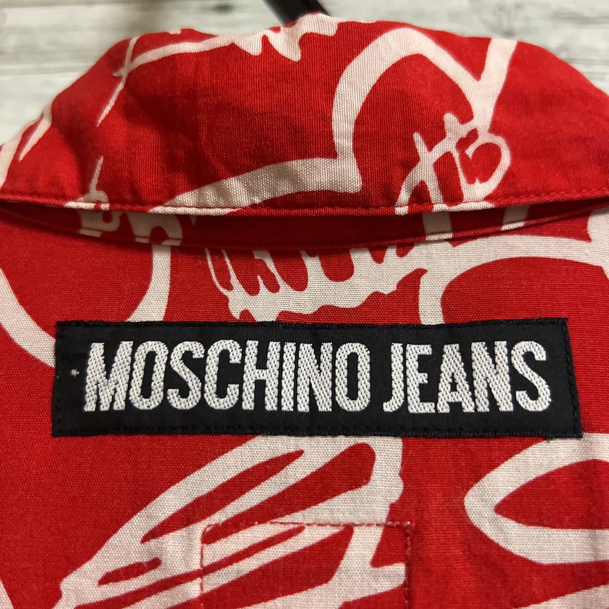 MOSCHINO JEANS モスキーノ レーヨンシャツ 花柄 半袖シャツ_画像8