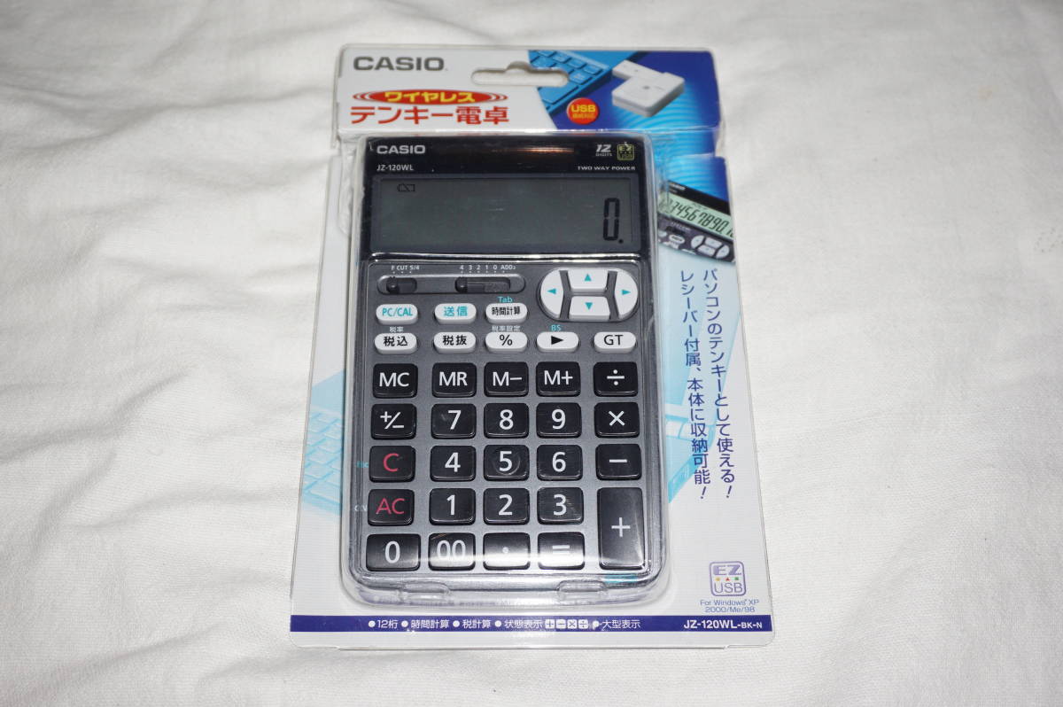 ★ CASIO カシオ ★ ワイヤレス テンキー電卓 計算機 【 JZ-120WL-BK-N 】