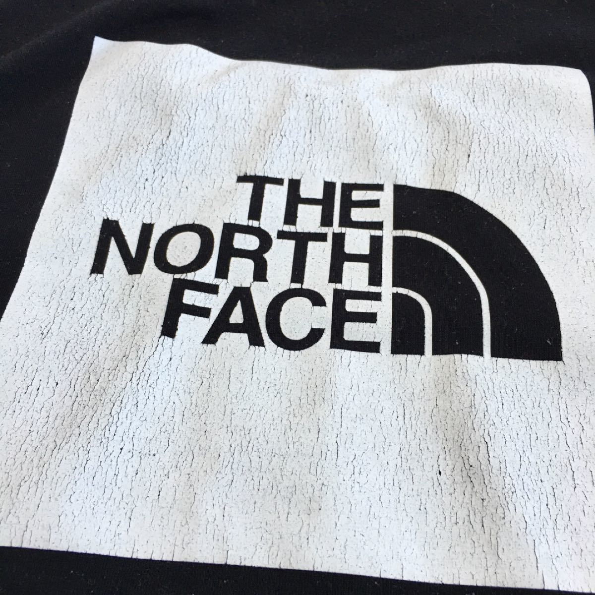 ザノースフェイス バックスクエアBOXロゴロンT 黒色Mサイズ THE NORTH FACE BACKSQUARE Logo
