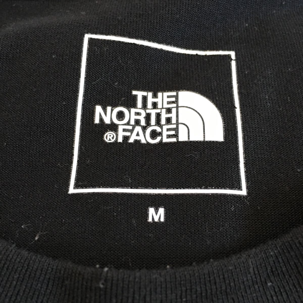 ザノースフェイス バックスクエアBOXロゴロンT 黒色Mサイズ THE NORTH FACE BACKSQUARE Logo