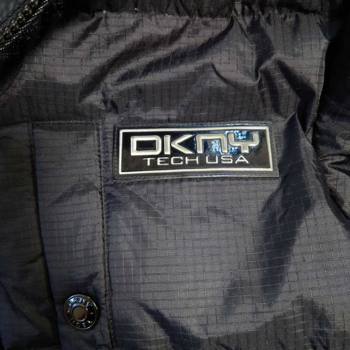 DKNY TECH USA Active ダナキャン ダウンジャケット フード 黒 ブラック_画像4