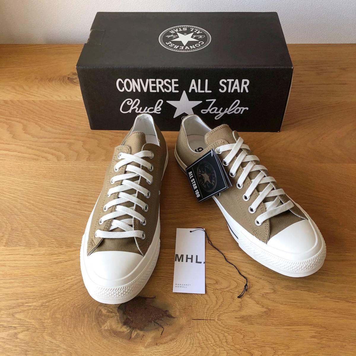 送無料 新品 コラボ MHL × CONVERSE ALLSTAR 100 OX LO DARKSTONE US9