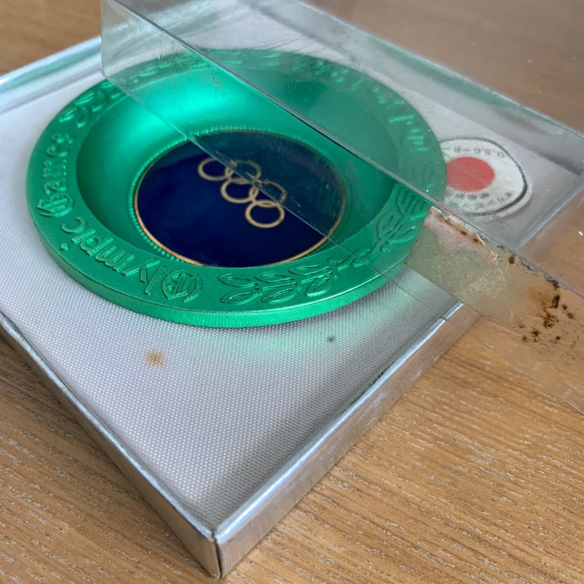【1964年 東京オリンピック 公式グッズ 七宝皿】（未使用、箱付き） 飾り皿 灰皿