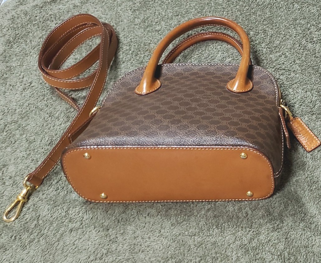 CELINE マカダム柄 2way ミニ ハンドバッグ & ショルダーバッグ 型番