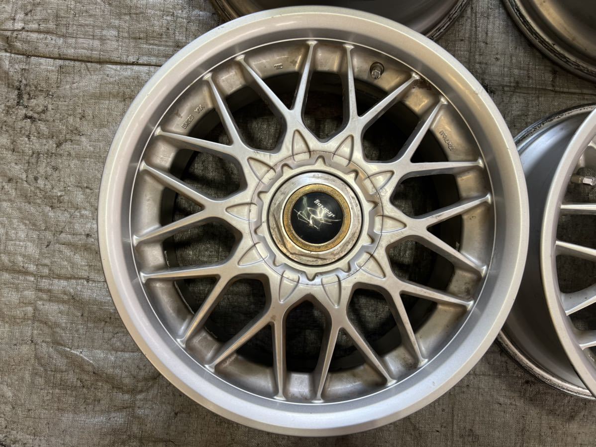 絶版！レイズ 製Sebring HuhrerRacing/17×7.5j+45/8.5j+45/5穴4穴114.3/4本セット 深リム 極太 当時物 VIP_画像3