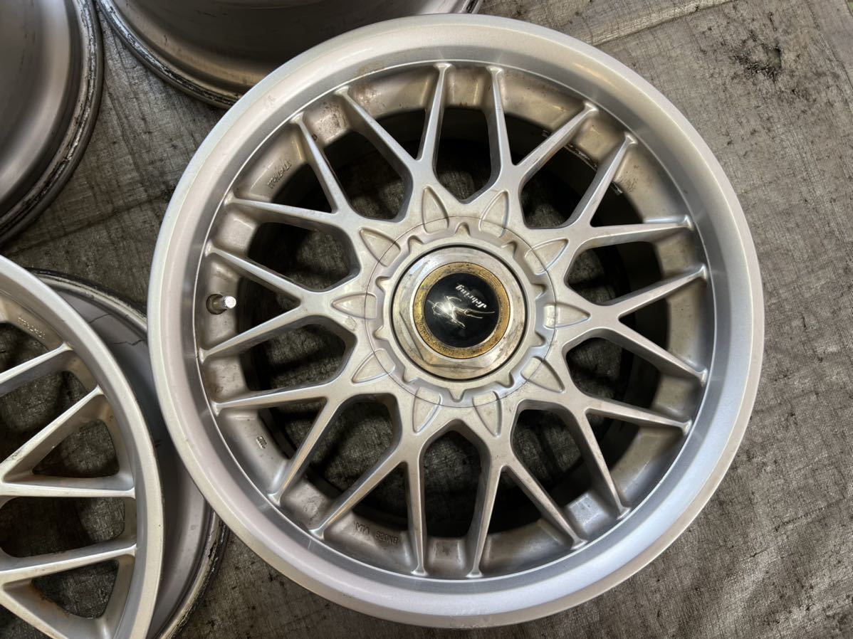 絶版！レイズ 製Sebring HuhrerRacing/17×7.5j+45/8.5j+45/5穴4穴114.3/4本セット 深リム 極太 当時物 VIP_画像2