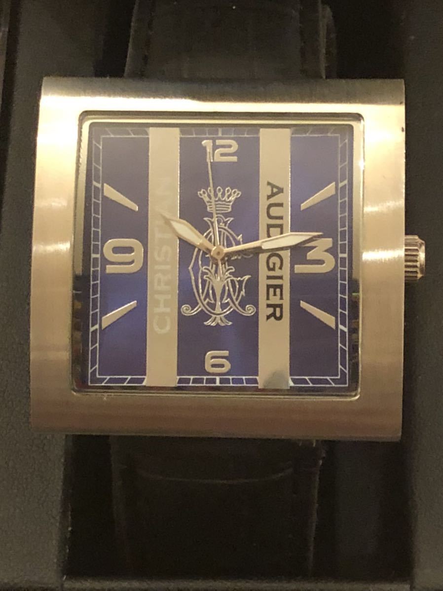 クリスチャンオードジェー　腕時計　CHRISTIAN AUDIGIER　ユニセックス　スクエアフレーム　ネイビー文字盤