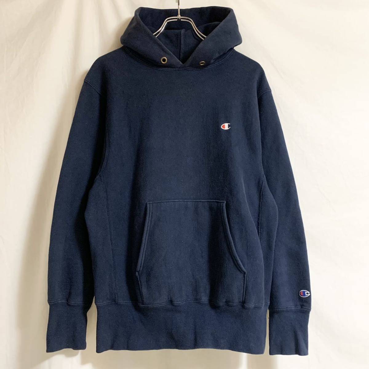限定品 Champion リバースウィーブ 90s ネイビー ワンポイント asakusa