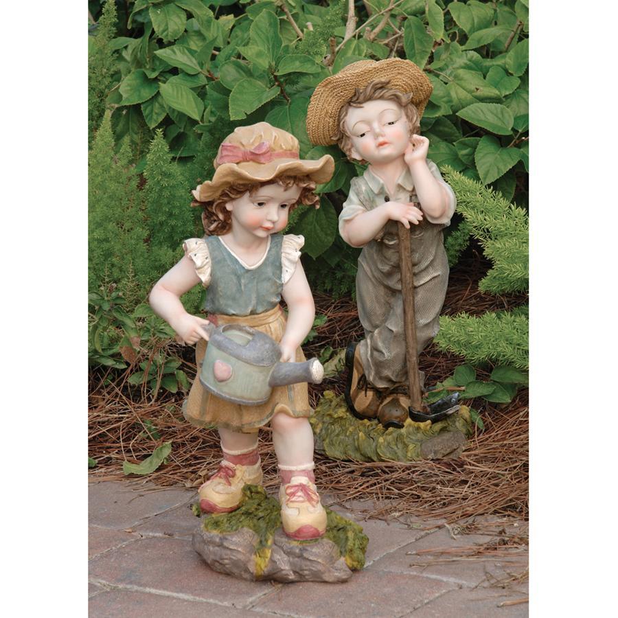  gardening make girl garden equipment ornament sculpture accent objet d'art outdoors garden for miscellaneous goods garden ornament outdoor garden ornament exterior equipment ornament figure 