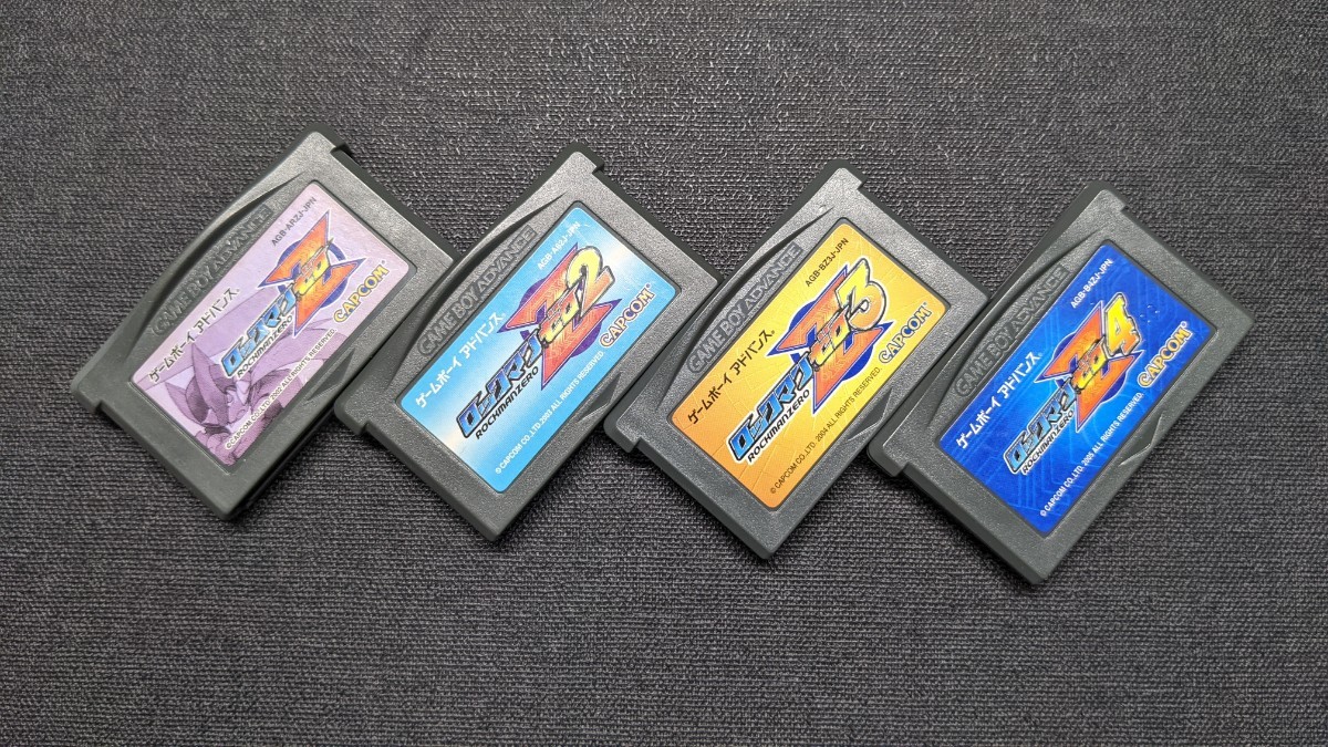 【GBA】ロックマンゼロ 1,2,3,4 シリーズまとめ　ゲームボーイアドバンスソフト