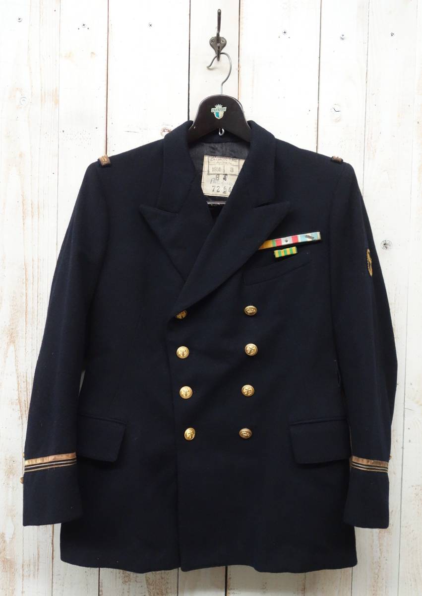 VINTAGE EU ヨーロッパ古着＊フランス軍 フランス海軍 1950'S  1951 MN Marine nationale ＊制服 ジャケット 上着＊胸章 肩章 記章 の画像1