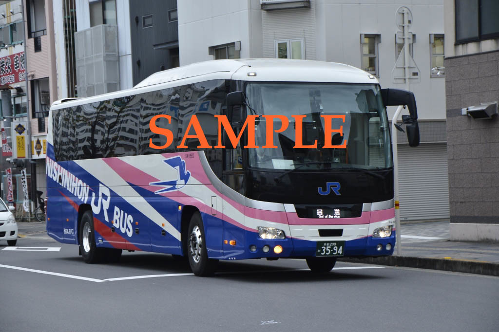 D-19[ bus photograph ]L version 4 sheets west Japan JR bus ga-la Takamatsu Express Osaka number Takamatsu station 