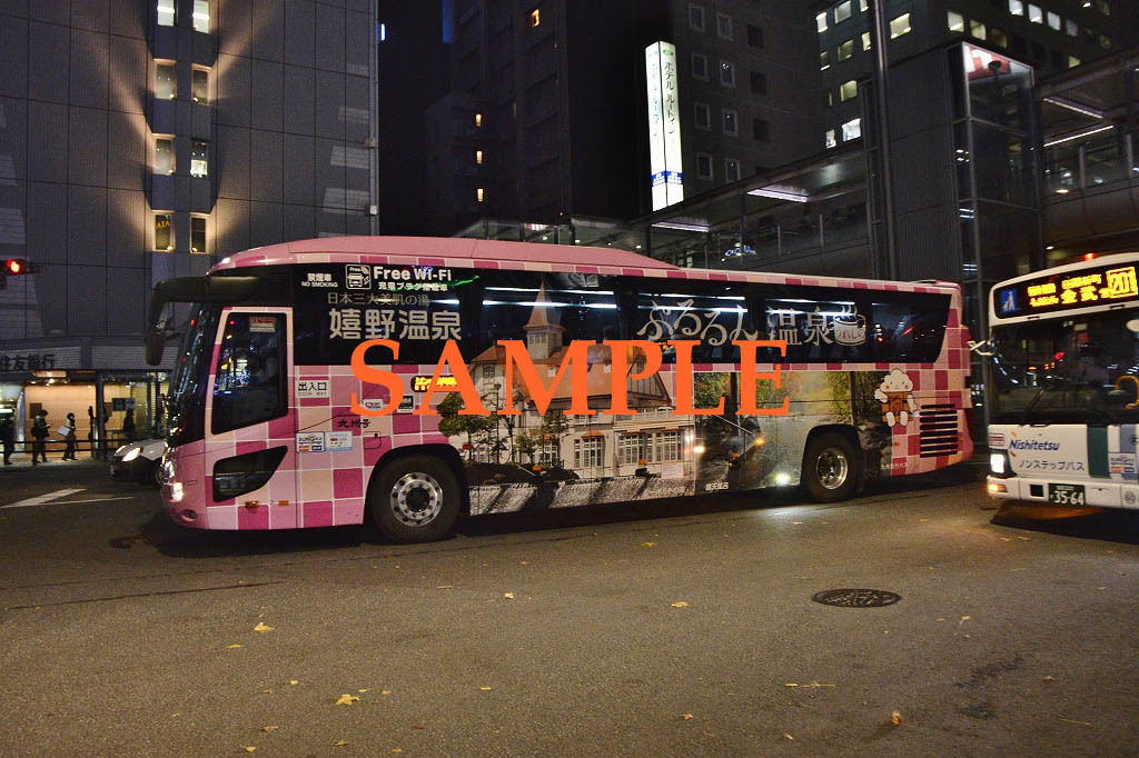 D-4[ bus photograph ]L version 4 sheets Kyushu express bus ga-la.. hot spring wrapping car 