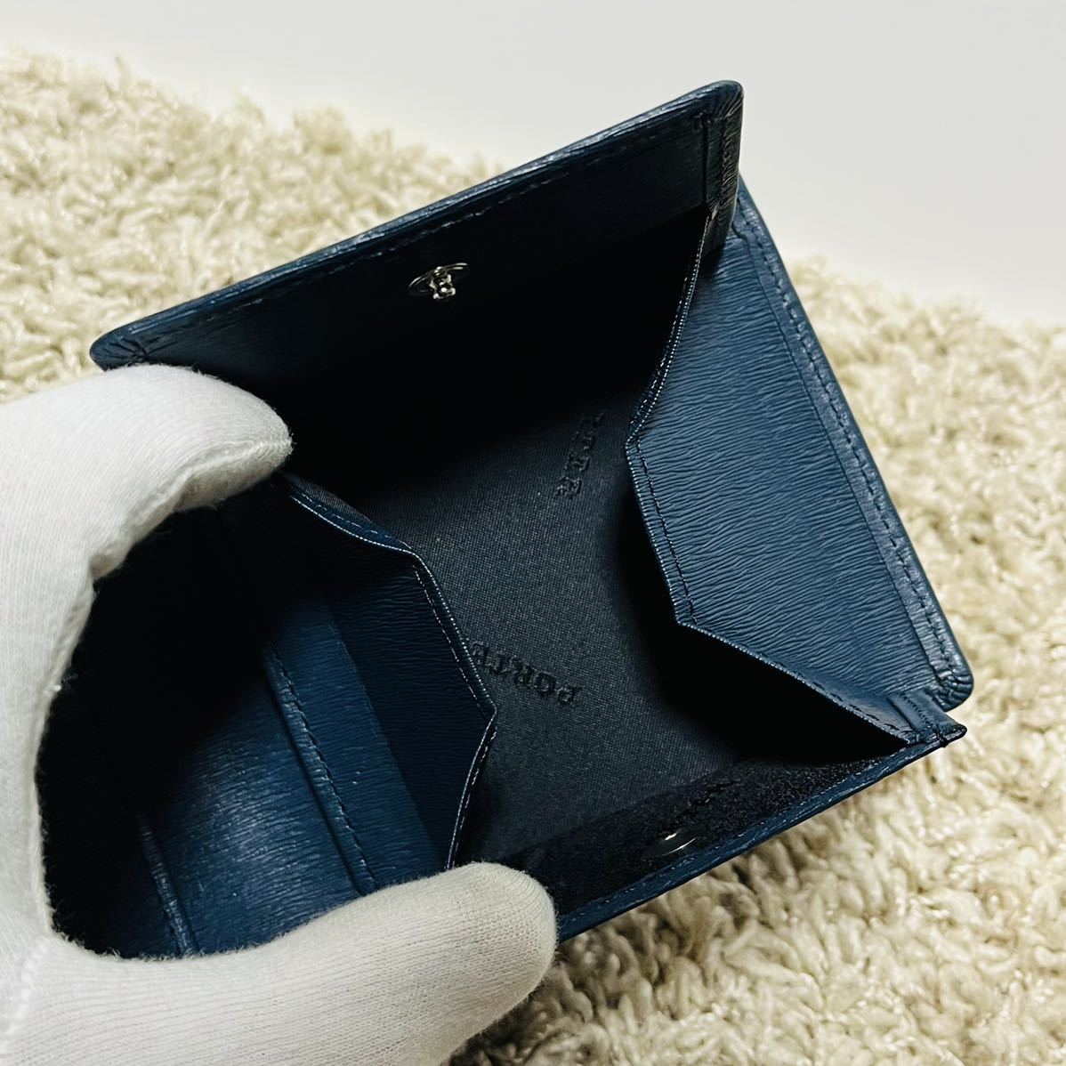 12852円 魅力的な 吉田カバン PORTER シリーズ二ツ折り財布 ネイビー