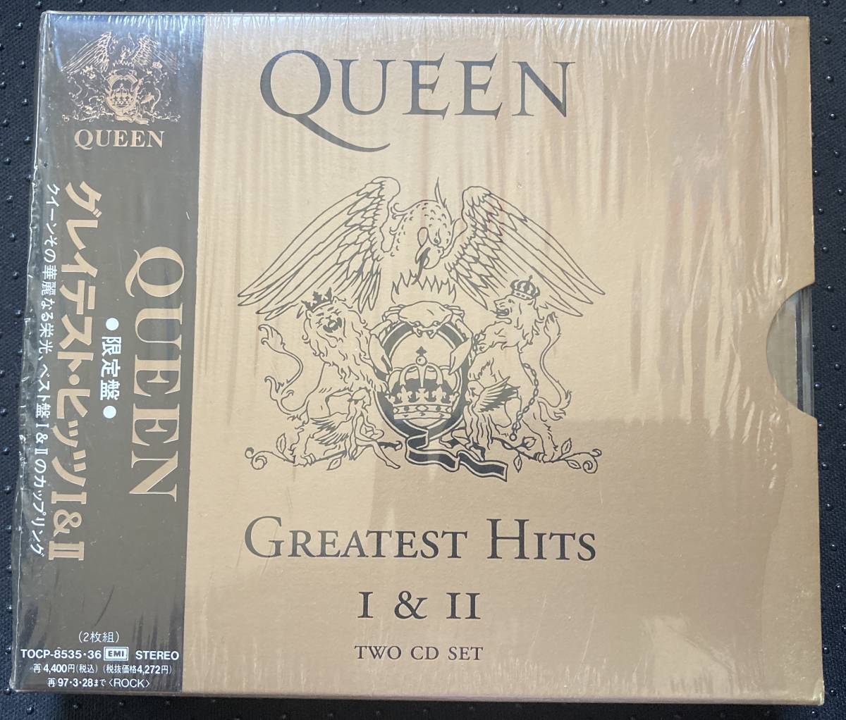 超貴重!!1994年リリース 2CD ゴールドディスク GOLD DISC /QUEEN クイーン「グレイテスト・ヒッツ1&2」全34曲収録♪スリーブケース付_画像1